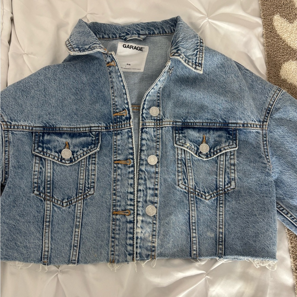 Garage Cropped Jean Jacket